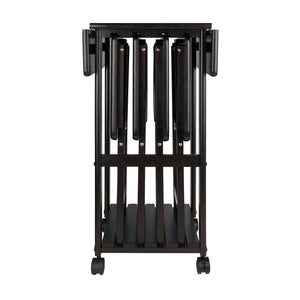 Winsome Wood Sophia 5-piece Snack Table Set - Stylish Drop Leaf Design, Easy Storage & Mobility For Entertaining Coffee Solid ,Composite Wood 23720-winsome-wood