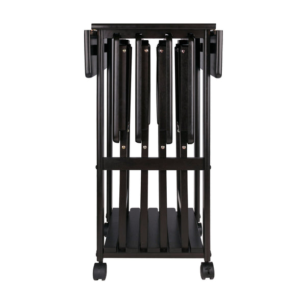 Winsome Wood Sophia 5-piece Snack Table Set - Stylish Drop Leaf Design, Easy Storage & Mobility For Entertaining Coffee Solid ,Composite Wood 23720-winsome-wood