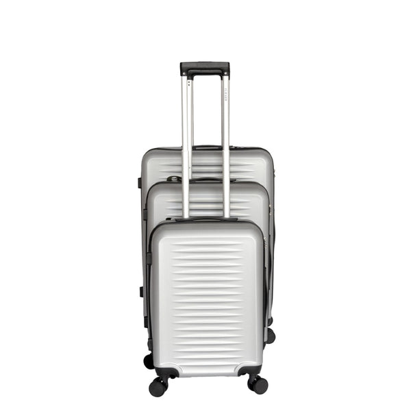 English Elm 2025 Hardshell Abs 3 Piece Luggage Set Matte Spinner Wheels Combo Lock Travel Beige+Silver Gray W2710P417749
