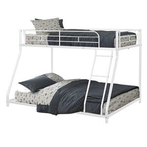 English Elm Twin Arch Slat Bunk Bed with Patented Insert & Lock Joint System — Sturdy Transitional Style, Space-Saving Design White 77 L x 14 W x 8 H B2741P347857