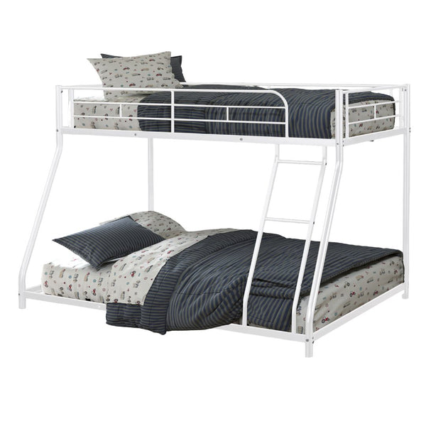 English Elm Twin Arch Slat Bunk Bed with Patented Insert & Lock Joint System — Sturdy Transitional Style, Space-Saving Design White 77 L x 14 W x 8 H B2741P347857