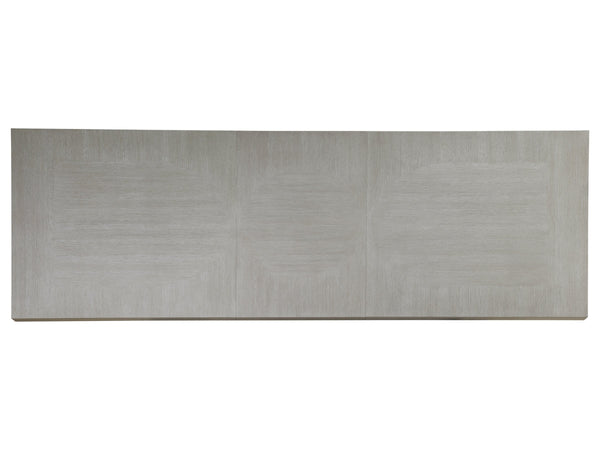 Solimar Wire-brushed White Oak Extendable Dining Table Seats Ten Arch Detail