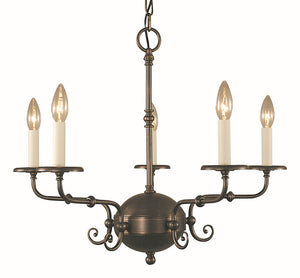 Framburg 5-light Rustic Jamestown Dining Chandelier – Timeless Early American Design, Crafted In The Usa Siena Bronze Metal 2375 Sbr