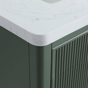 English Elm Fully Assembled 30'' Green Bathroom Vanity With Solid Wood & Engineered Marble Top - Elegant Storage Solution W1826P308974
