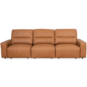English Elm Grant Power Convertible Sofa Top Grain Leather Mid Century Queen Sleeper B183S00121