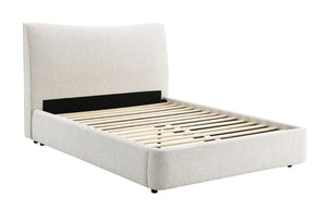English Elm Renee Eastern King Upholstered Bed Beige Chenille Frame Padded Headboard Bedroom B2756S00013
