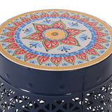 Christopher Knight Home® - Noble House - Cranbrook Outdoor Lace Cut Side Table with Tile Top