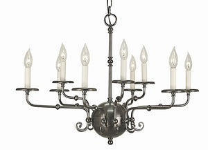 Framburg 9-light Rustic Jamestown Dining Chandelier - Exquisite Early American Design For Timeless Elegance Antique Silver Metal 2379 As
