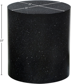 Terrazo End Table 237Black-E Meridian Furniture