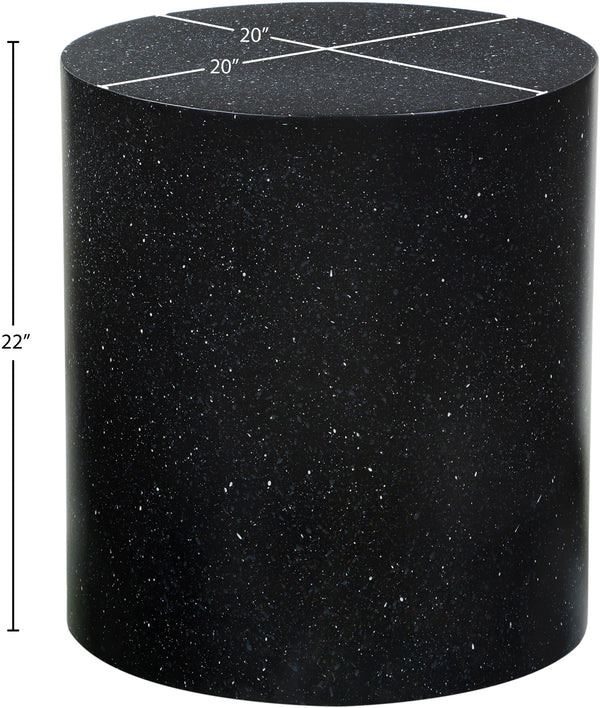 Terrazo End Table 237Black-E Meridian Furniture
