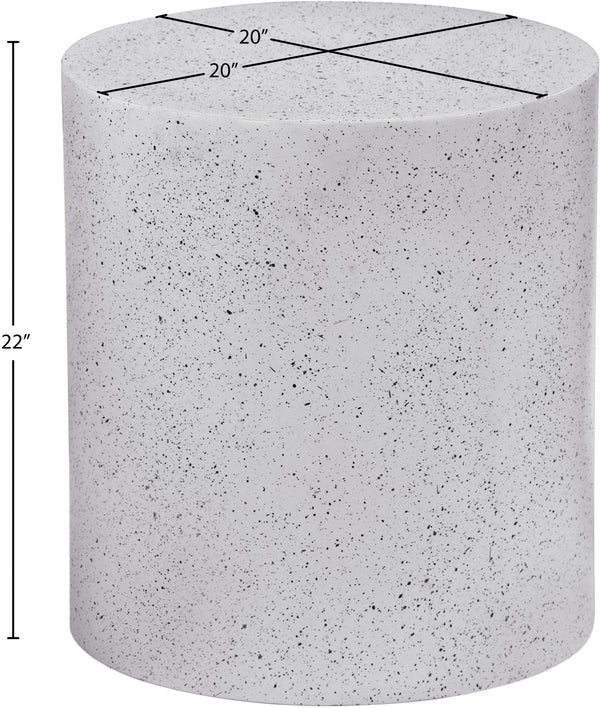 Terrazo End Table 237White-E Meridian Furniture