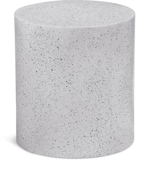 Terrazo End Table 237White-E Meridian Furniture