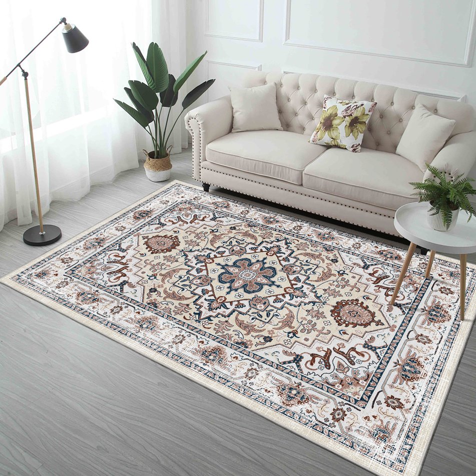 English Elm Area Rug 6X9 Vintage Bohemian Floral Non-Slip Washable Design For Living Room, Bedroom, Kitchen W2907P265120