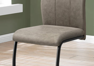 English Elm Dining Chair Set Of 2 - Upholstered Modern Side Chairs With U-Shaped Black Metal Base For Comfort B2710P218824