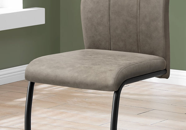 English Elm Dining Chair Set Of 2 - Upholstered Modern Side Chairs With U-Shaped Black Metal Base For Comfort B2710P218824