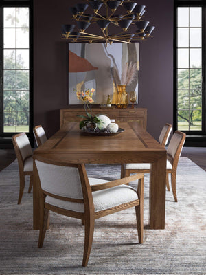 Lexington Barnaby Solid Oak Dining Chair with Chenille Upholstery and Antiqued Champagne Accents 2380-880-01