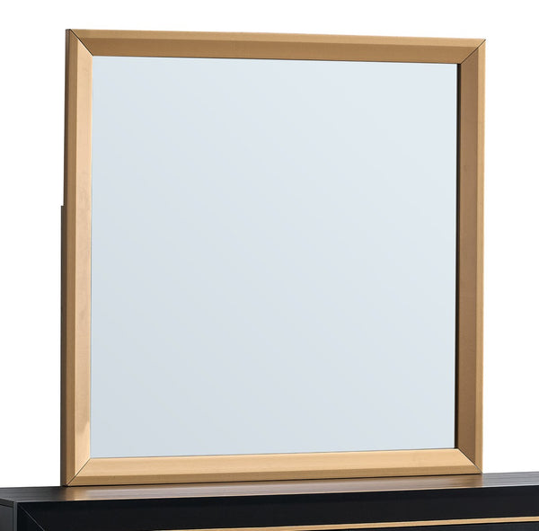 English Elm Kramer Square Gold Frame Wall Mirror with Low Distortion Glass for Bedroom Accent B078P497919