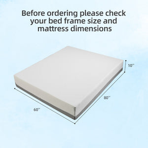 English Elm 10-inch Queen Memory Foam Mattress Seven Zone Cooling Gel Layers Japanese Crafted W5081P423717