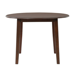 English Elm Extendable Round Dining Table Folding Mdf Top Rubberwood Legs Small Space Apartment Brown N752P405933D