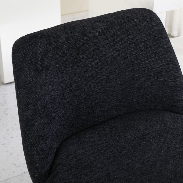 English Elm Counter Upholstered Swivel Bar Stools Set of 2 — Mid-Century Modern Comfort, 360° Rotation, Durable Metal Legs Black W2200P233486