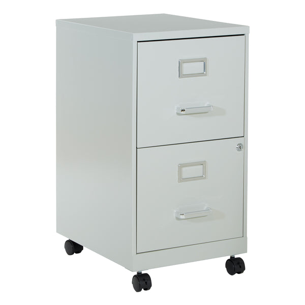 OSP Home Furnishings Metal File Cabinet Grey