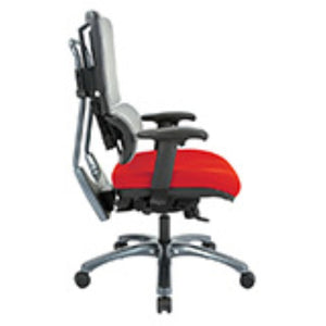 OSP Home Furnishings Vertical Mesh Back Ergonomic Office Chair with Lumbar Support and Titanium Caster Base 99667T-9