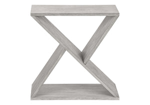 English Elm Accent 2-Tier Accent Table with Drawer and Shelf – Compact Round End or Nightstand with Knob Storage, Space-Saving Design and Easy Assembly Gray Wash 36 L x 15 W x 6 H B2710P219484