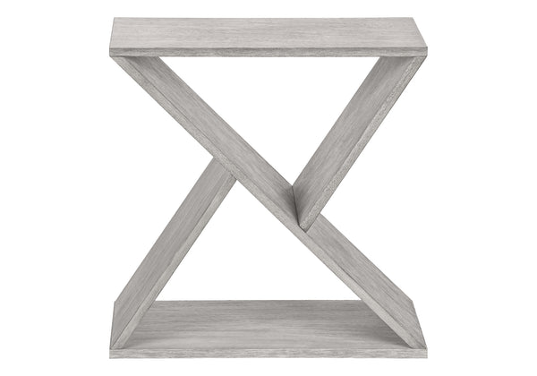 English Elm Accent 2-Tier Accent Table with Drawer and Shelf – Compact Round End or Nightstand with Knob Storage, Space-Saving Design and Easy Assembly Gray Wash 36 L x 15 W x 6 H B2710P219484