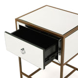 Christopher Knight Home® - Noble House - Inka Mirrored Gold 1 Drawer Side Table