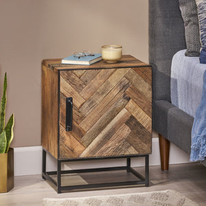 Christopher Knight Home® - Noble House - Burdine Handcrafted Boho Wooden Nightstand