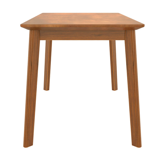 English Elm 5-Piece Counter Height Dining Set with Faux Marble Top and Upholstered Seats, Mid-Century Pub Charm Brown+Gray N752S000017D