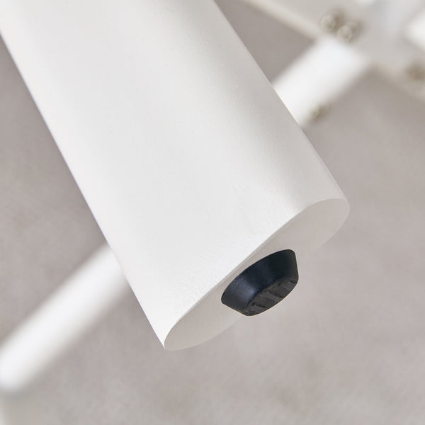 English Elm A modern minimalist circular dining table 42" white patterned MDF top, metal legs, seats 4-6, easy assemble W1151P152778