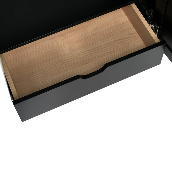 English Elm 30-Inch Contemporary Bathroom Vanity With Ceramic Sink & Smart Storage For Small Spaces WF530809AAB