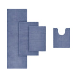 Madison Park Signature Marshmallow Glam/Luxury Bath Rug MPS72-481 Blue