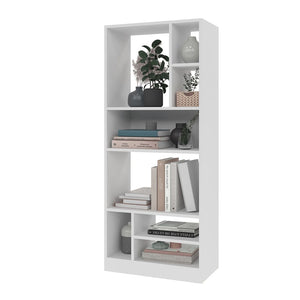 Manhattan Comfort Valenca Mid-Century Modern Bookcase White 23AMC6