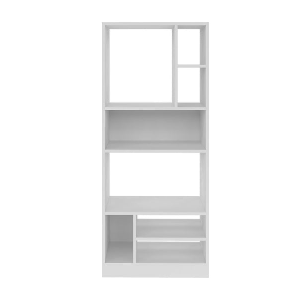 Manhattan Comfort Valenca Mid-Century Modern Bookcase White 23AMC6