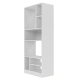 Manhattan Comfort Valenca Mid-Century Modern Bookcase White 23AMC6
