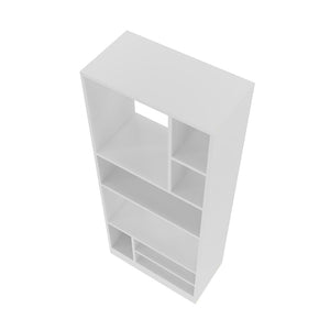 Manhattan Comfort Valenca Mid-Century Modern Bookcase White 23AMC6