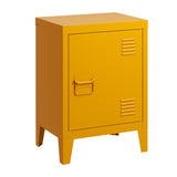 Modern Nightstand - Durable Metal Bedside Cabinet With Shelf, Easy Assembly Table for Living Room & Bedroom