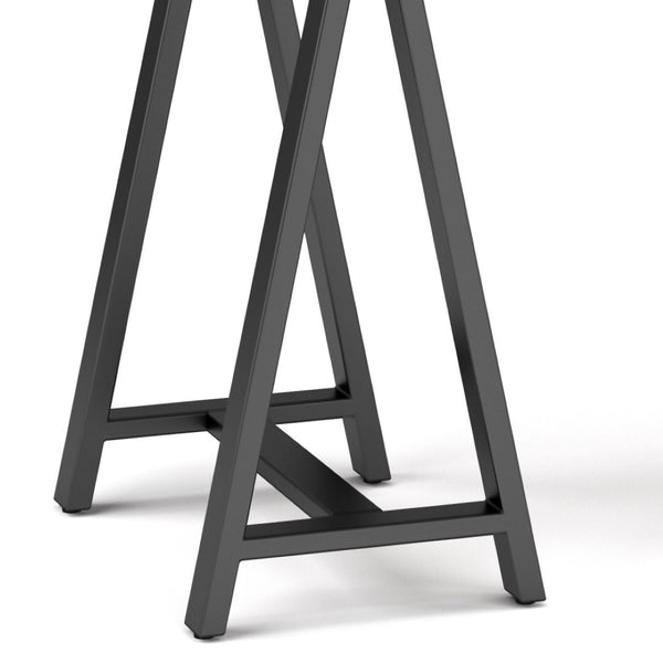 English Elm Sawhorse - Handcrafted Walnut Veneer Desk With Metal Supports For Home Office, Gaming & More B136P159593-GIGA