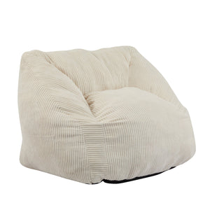 English Elm Christopher Knight Home® - Olbia Beige Faux Fur Bean Bag Chair — Compact Sofa-Style Armchair, Shredded Memory Foam Comfort N775P265556B