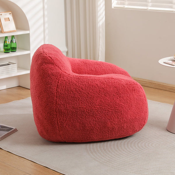 English Elm Bean Bag Chair - Oversized Memory Foam Sofa With Plush Teddy Cover For Ultimate Comfort & Style W2200P247797