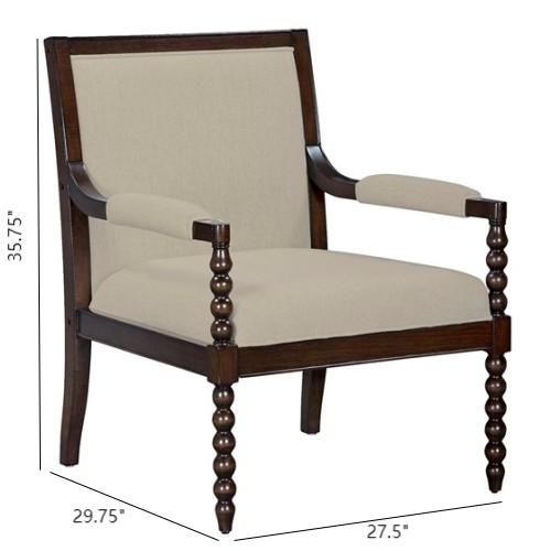 English Elm Philippe Accent Arm Chair with Morocco Solid Wood Legs, Plush Foam Seat, 300lb Capacity, Stylish Upholstery B035P261472