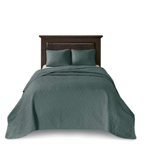 English Elm 3 Reversible Quilt Set Full/Queen with Pre-Washed Cotton Filling, Patterned Quilting, Anti-Microbial Care Green 17.72 L x 15.35 W x 7.09 H B035P266672
