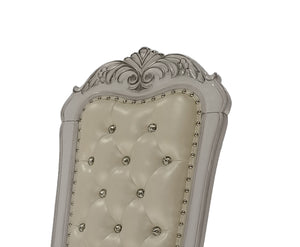 English Elm Ivory Tufted Arm Chair Set Of 2 - Elegant Bone White Upholstery With Claw Legs For Luxurious Comfort B062P209250