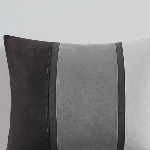 English Elm 7 Piece Faux Suede Comforter Set In Modern Black & Grey For Cal King - Cozy, Hypoallergenic & Stylish! B03597217