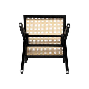 English Elm Christopher Knight Home® - Chandigarh Modern-Rustic Dining Room Chairs Set Of 2, Black Frame With Natural Cane For Comfort N768P241397B