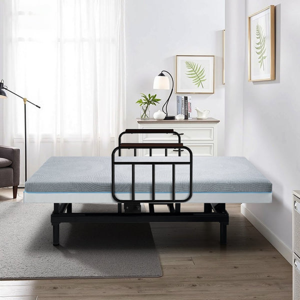 English Elm Electric Lift Bed for Seniors with Okin Motor Steel Frame and Adjustable Backrest W2699S00108