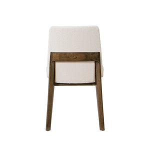 English Elm Christopher Knight Home® - Upholstered Modern Armless Dining Chair Set of 2 with Ergonomic Curved Back & Solid Wood Frame Durable Fabric Beige,Walnut N771P330590M