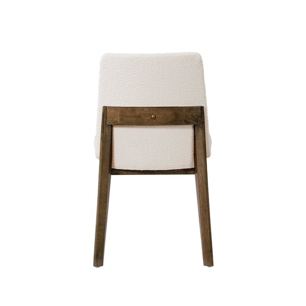 English Elm Christopher Knight Home® - Upholstered Modern Armless Dining Chair Set of 2 with Ergonomic Curved Back & Solid Wood Frame Durable Fabric Beige,Walnut N771P330590M